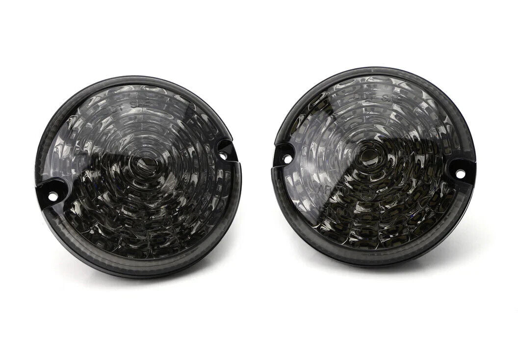 95mm NAS Rear LED Lamp Rear Lights Smoked Lens Kit Black Land Rover Defender LD