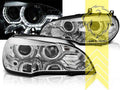 LT  Pair LED DRL Lightbar XENON AFS Headlights BMW X5 E70 07-13 chrome LHD