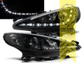 LT Pair LED DRL Lightbar Headlights Peugeot 207 207CC Cabrio Break black LHD