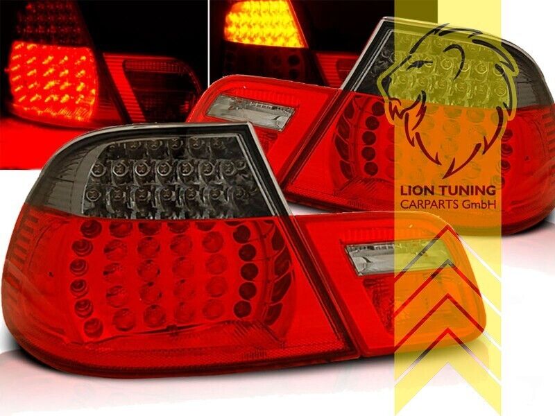 LT Pair LED Lightbar REAR LIGHTS Tail Lamps BMW E46 Coupe 03-06 red smoke LHD