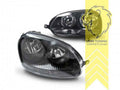 LTG Pair DEPO Halogen Headlights VW Golf 5 1K1 1K5 03-09 sedan Variant black LHD