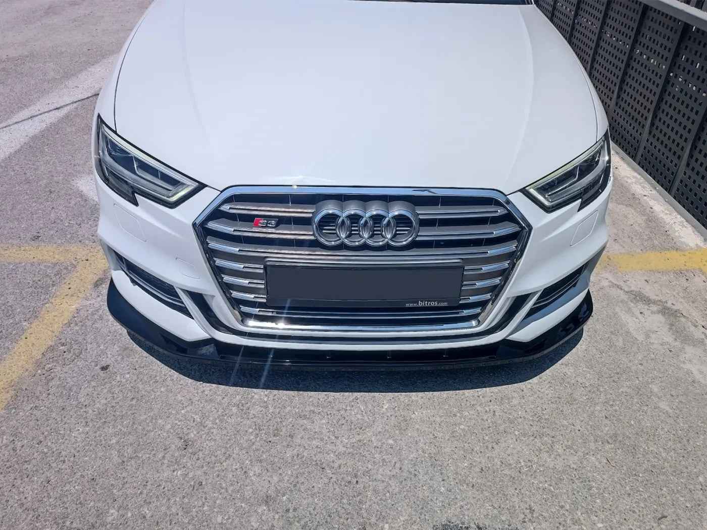 MTD Front Bumper Lower Splitter Audi S3 A3 S-Line 8V Facelift SB Gloss Black ABS