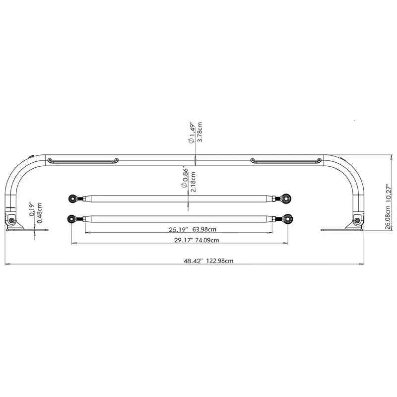 ATST Harness bar for 3/4/5/6-point sport seat belts Universal Black