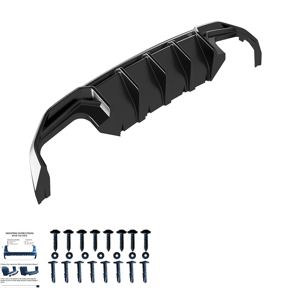 OW Rear Bumper Diffusor Splitter AUDI S3 A3 S-Line Sedan Sportback 8Y 2020-2024