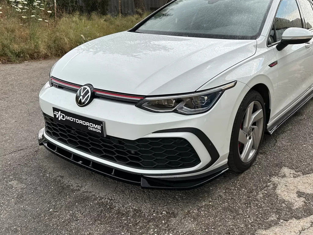 Motordrome Front Bumper Lower Splitter Golf Mk8 GTI / R-Line Gloss Black