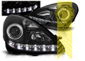 LT Pair LED DRL Halo Ring Eye XENON Headlights Mercedes Benz SLK R171 black LHD