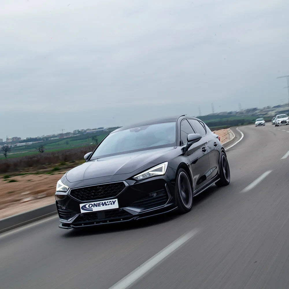 OW Front Bumper Splitter CUPRA Leon 20-24 ABE TUV ABS Gloss Black
