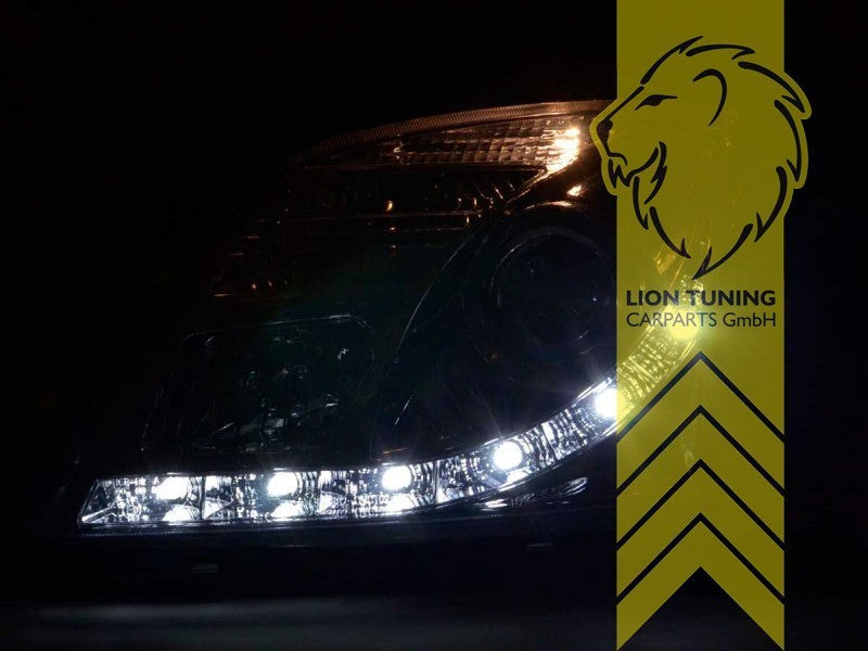 LT LED DRL Halo Ring Headlights Opel Vectra C notchback Caravan chrome 02-06 LHD
