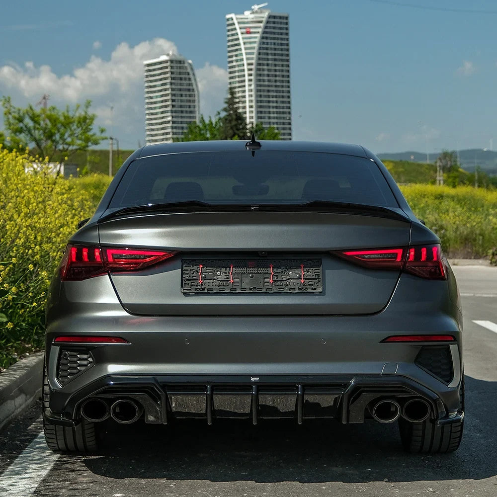 OW Rear Bumper Diffusor Splitter AUDI S3 A3 S-Line Sedan Sportback 8Y 2020-2024
