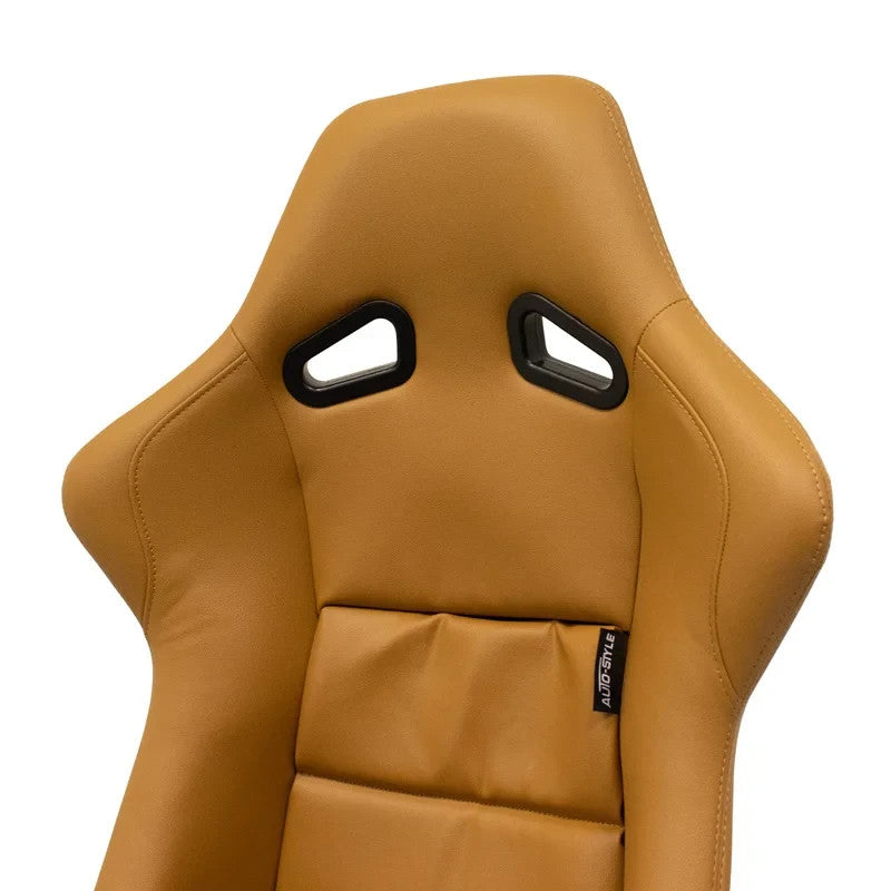 ATST x1 BS1 Universal Classic Bucket Seats Tan Beige Synth leather + slides