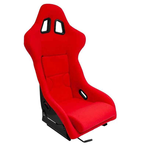ATST x1 RR Universal Fixed Hard Back Bucket Seat Red HD Textile Fabric + slides