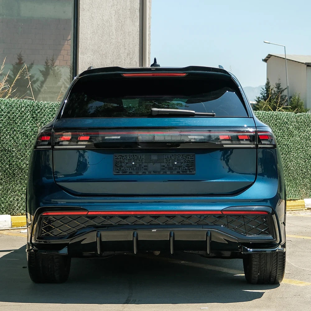 OW Rear Bumper Splitter Diffusor VW Tiguan Standard R-Line Mk3 2024+ Gloss Black