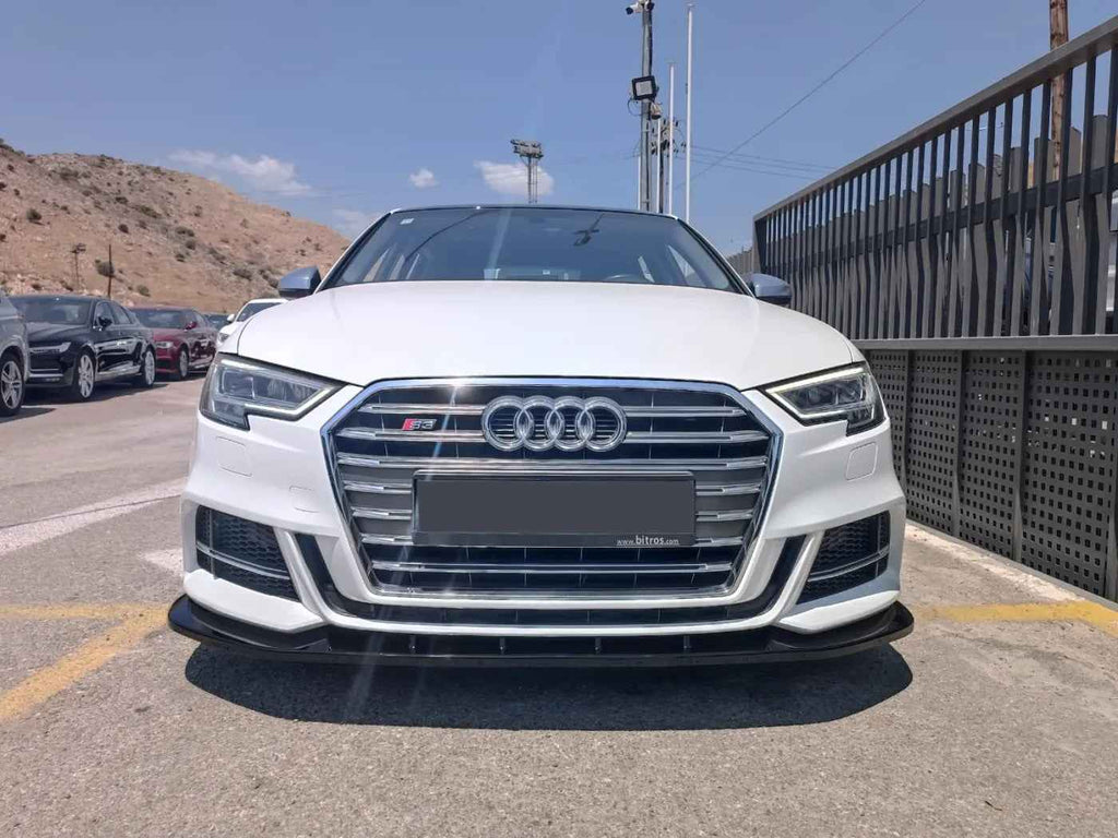 MTD Front Bumper Lower Splitter Audi S3 A3 S-Line 8V Facelift SB Gloss Black ABS