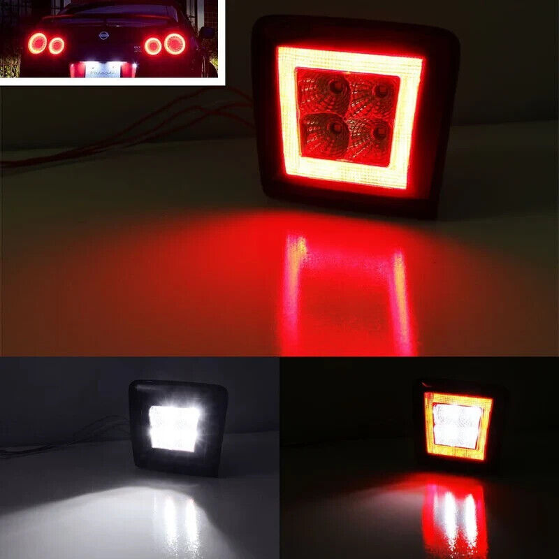 LED Rear Light Smoked Lens Rear Fog Brake Backup Reverse Lamps 09-20 370Z
