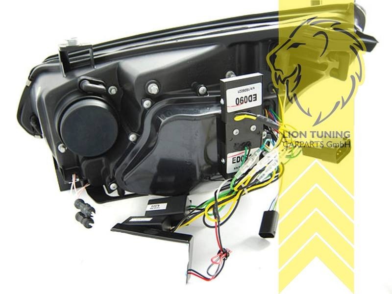 LT Pair LED DRL Headlights BMW E60 Sedan E61 Touring black XENON for AFS LHD