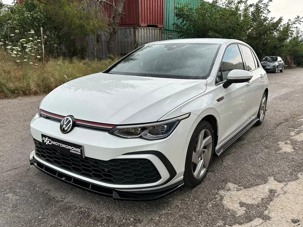 Motordrome Side Skirts Extensions Golf Mk8 GTI GTI Clubsport R-Line Gloss Black