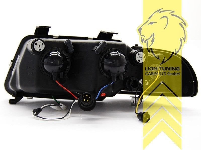 LT Pair LED DRL Lightbar Headlights Audi A4 B5 8D 94+ Limousine Avant black LHD