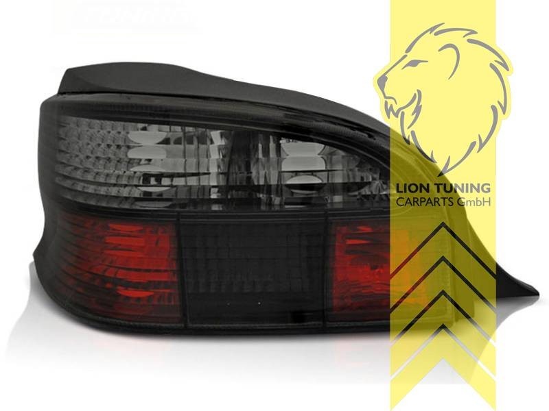 LTG Pair Halogen Rear Lights Tail Lamps Citroen Saxo S0 S1 black smoke 96-99 LHD