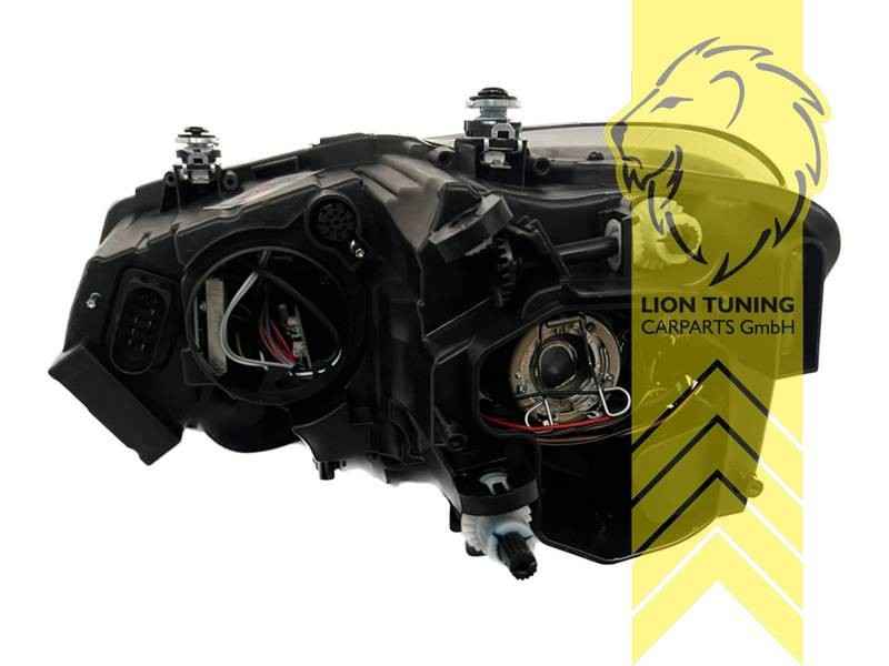 LT Pair LED DRL Halo Lightbar Headlights VW Polo 6R 6C 09-17 black LHD