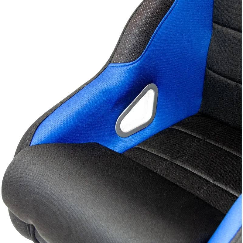 ATST x1 Fixed Back Drift Track Bucket Seat Black Blue Car Van Bus Sim + slides