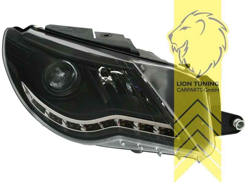 LTG DEPO Pair LED DRL Halo Lightbar Headlights VW Passat CC 357 08-12 LHD