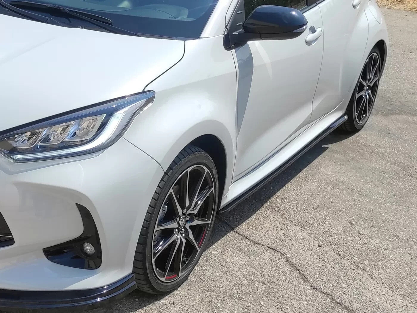 Motordrome Side Skirts Extensions Toyota Yaris Mk4 GR Sport 22+ Gloss Black