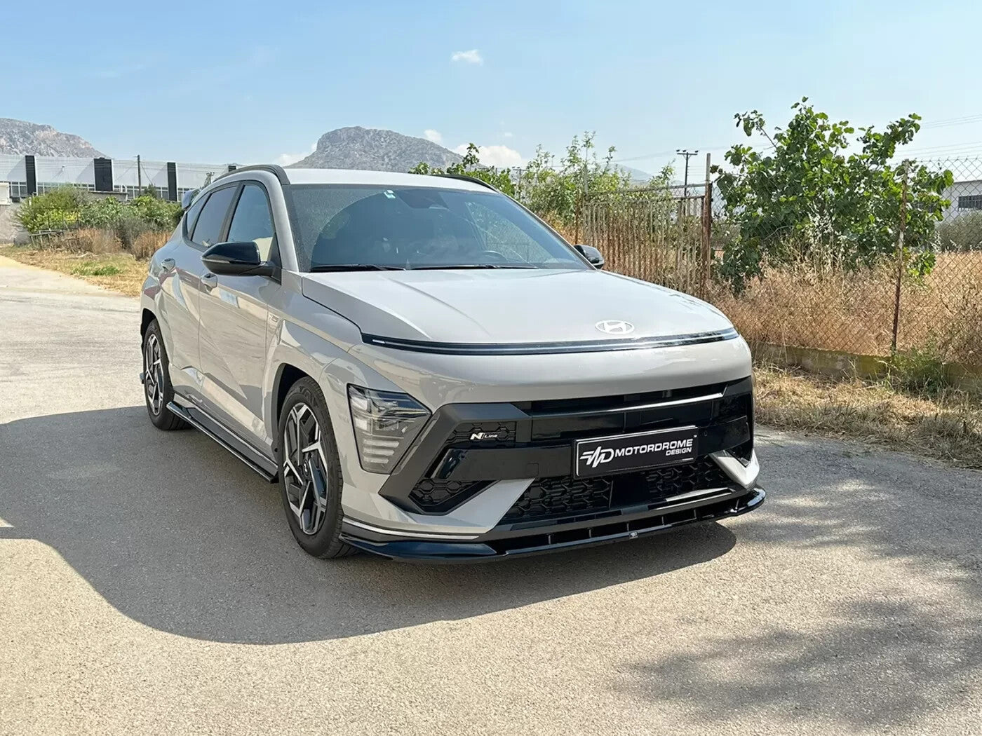 Motordrome Front Splitter Diffuser Hyundai Kona N-Line Mk2 Gloss Black