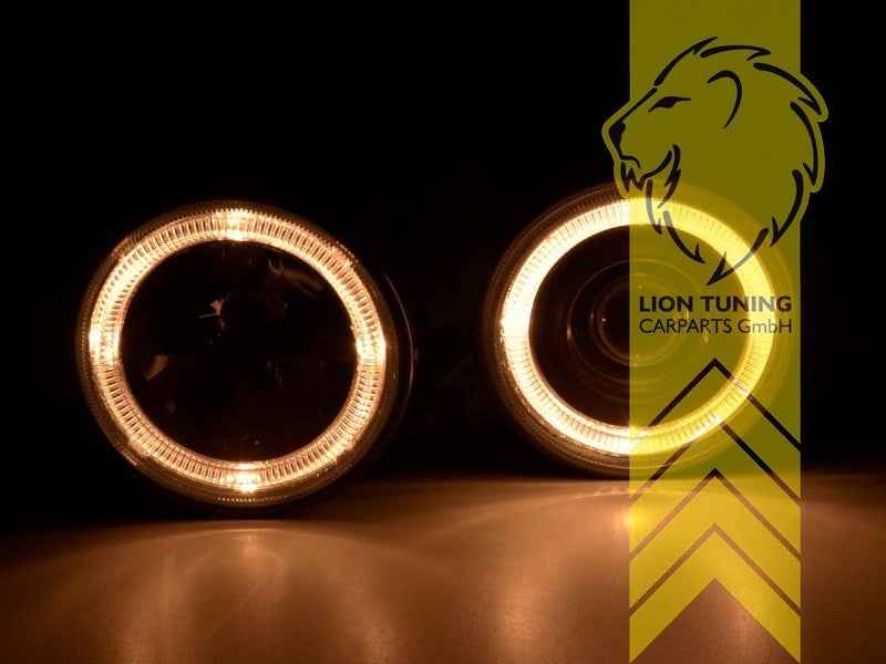 LTG DEPO LED Halo Headlights BMW E34 Sedan Touring Crosshairs E32 RHD / LHD