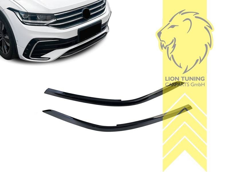 LT Headlight eyebrow covers shades trims VW Tiguan AD1 20+ glossy black ABS