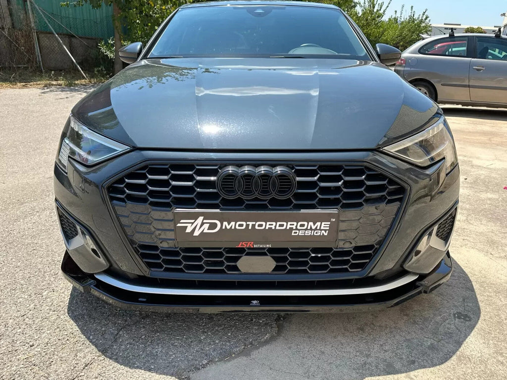 Motordrome Front Splitter Diffuser Audi A3 8Y 2020+ Gloss Black