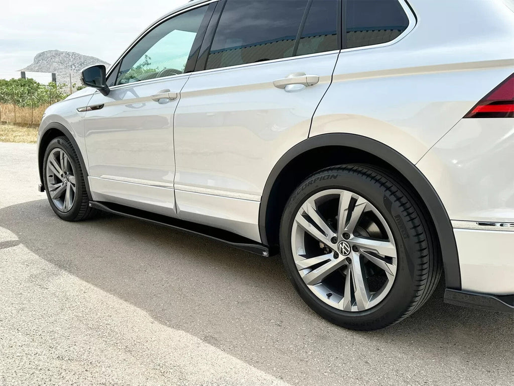 Motordrome Side Skirts Trims VW Tiguan R-Line Mk2 Facelift 20-24 Gloss Black
