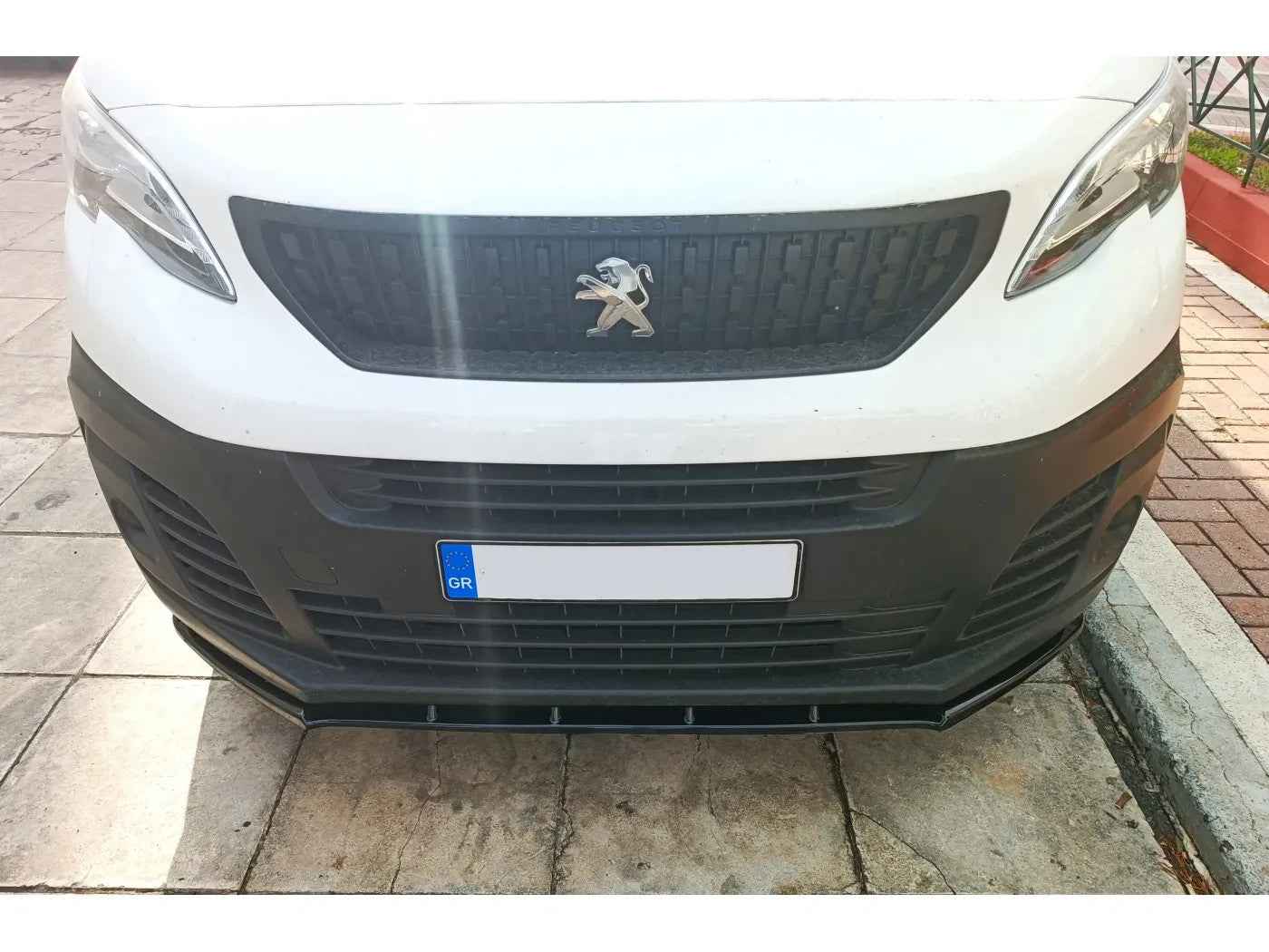 MTD Front Bumper Splitter Peugeot Traveller 3 Mk3 2016+ Glossy Black ABS