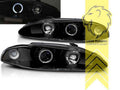 LTG LED Halo DRL Headlights Mitsubishi Eclipse 2 D3 95-96 Black EXPORT ONLY