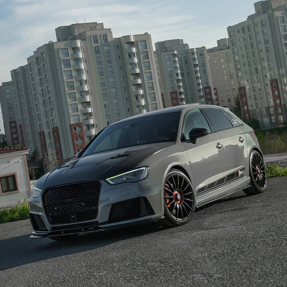 OW Front Bumper Lip Splitter AUDI RS3 8V 15-16 Sportback Gloss Black