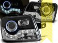 LTG Pair LED DRL Lightbar Headlights Fiat Panda type 169 03-09 black LHD