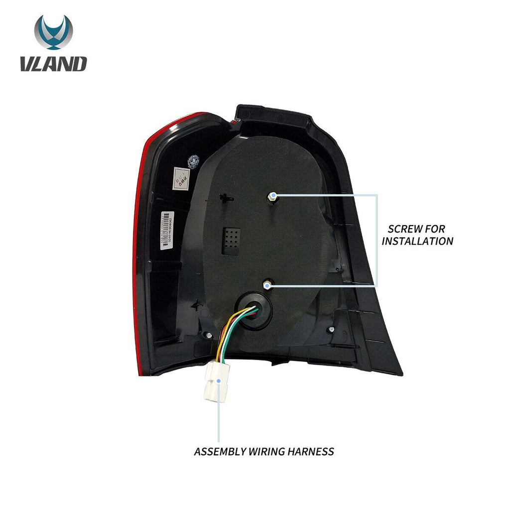 VLAND 01-07 Toyota Highlander 1 MK1 XU20 LED Lightbar Tail Lights Rear Lights