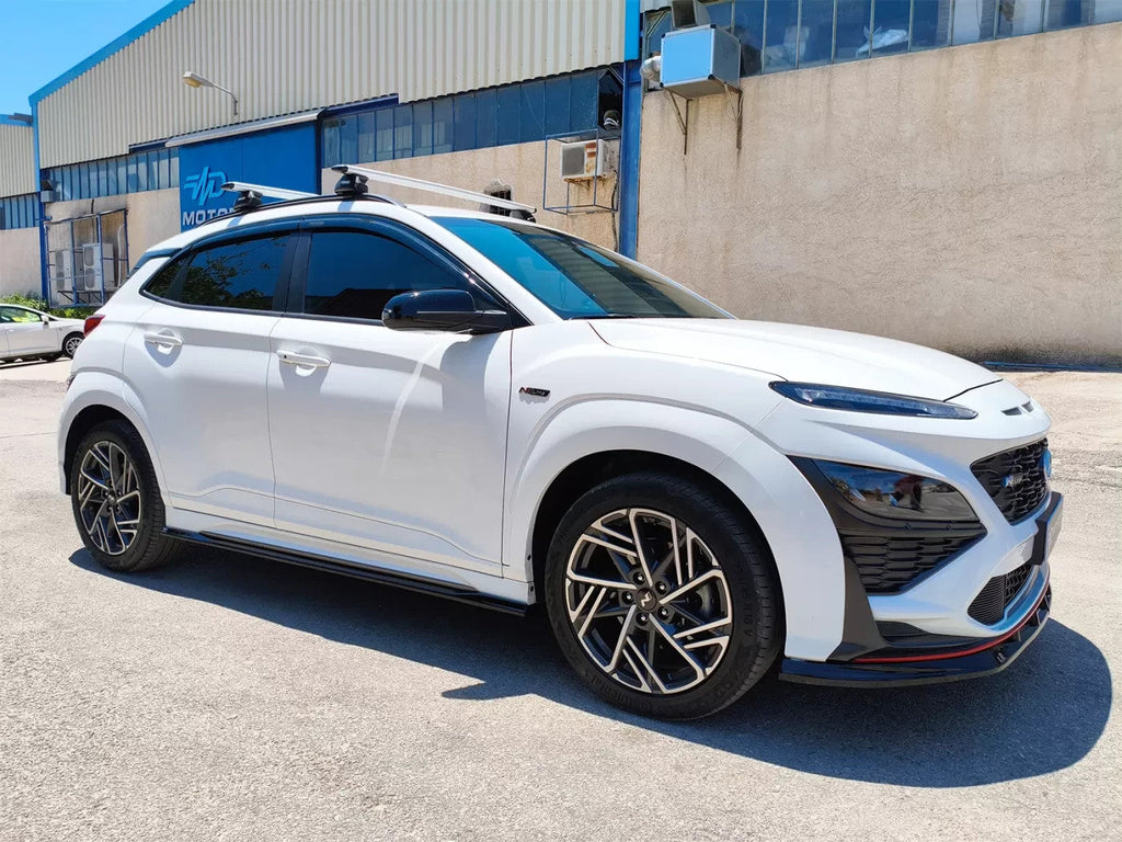 Motordrome Side Skirts Extensions Hyundai Kona Ν N-Line Mk1 Facelift Gloss Black