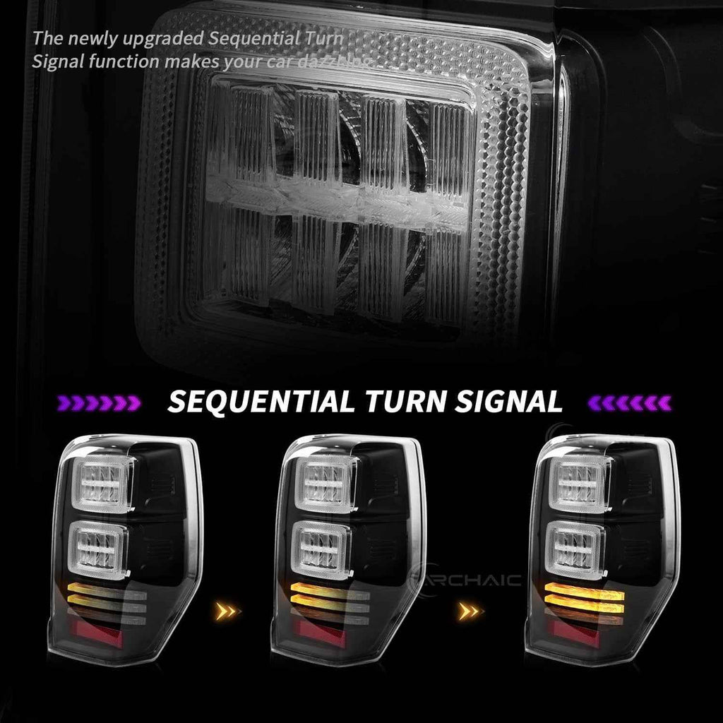 AC Pair Seq LED DRL Rear lights Tail Lamps Mitsubishi L200 Pickup 6 KL6T 19-24