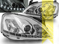 LT Pair LED DRL Halo Lightbar Headlights Opel Corsa C Combo C chrome LHD