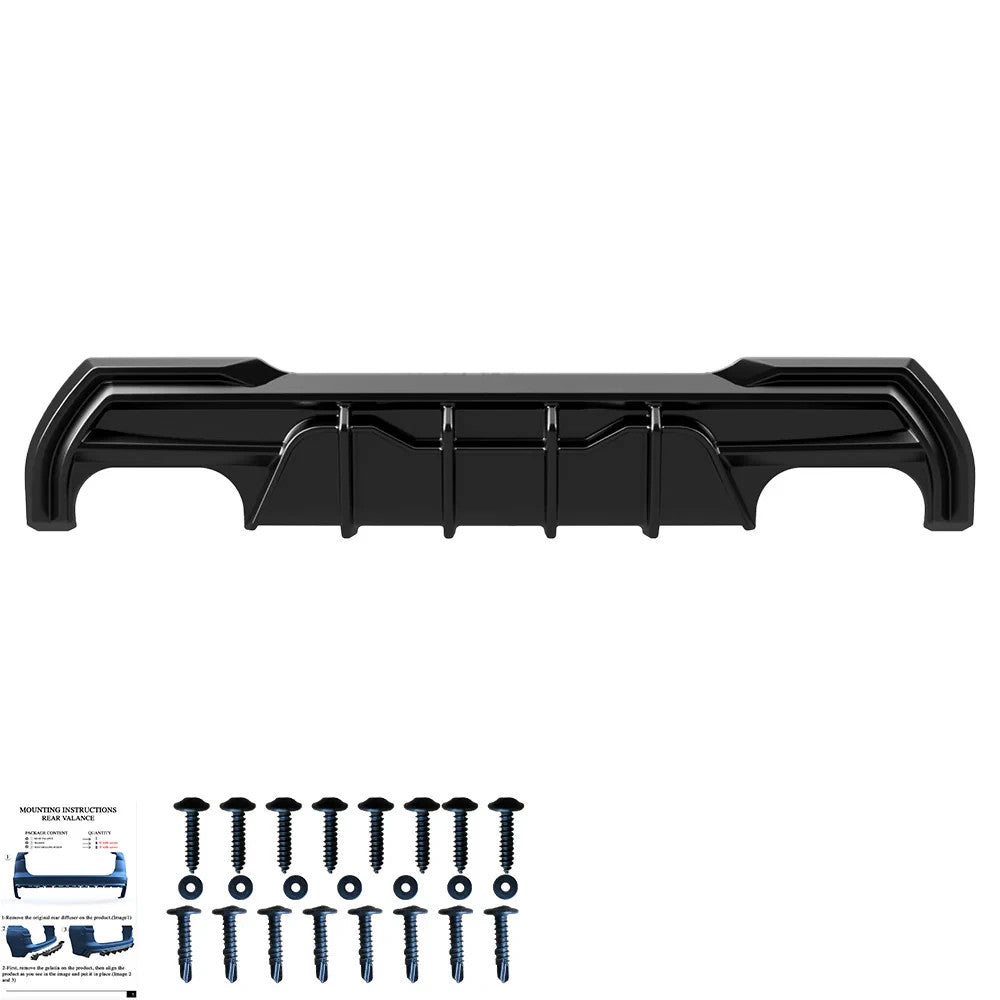 OW Rear Bumper Splitter Diffusor BMW 1 Series F40 M-Pack M135i 19-24 Gloss Black