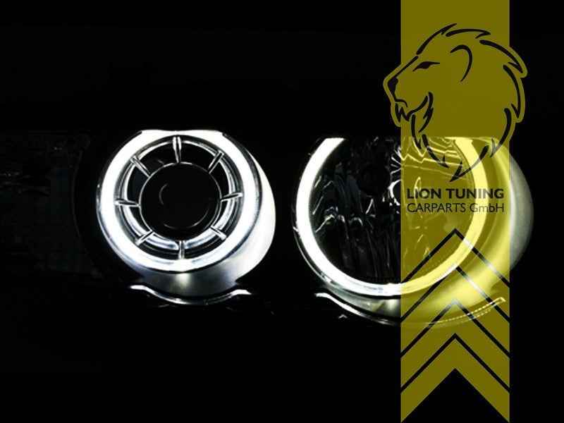 LT DEPO Pair LED DRL XENON Halo Lightbar Headlights BMW E53 X5 00-03 black LHD