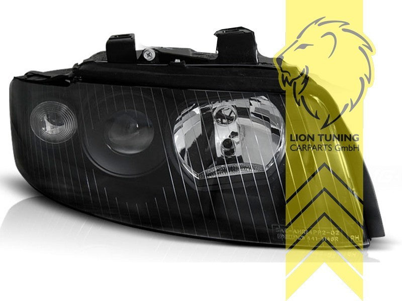 LTG Pair DEPO Halogen Headlights Audi A4 B6 8E Sedan Avant 00-04 Black RHD LHD