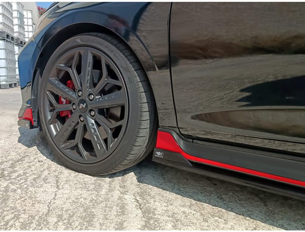 Motordrome Set side skirts compatible with Hyundai i20 III N/N-Line 2020- (ABS Glossy black)