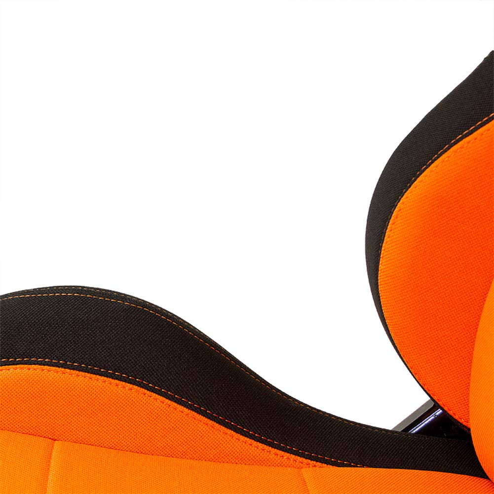 AutoStyle Sport seat 'Classic' - Black Synthetic leather - Non-reclinable back-rest - incl. slides