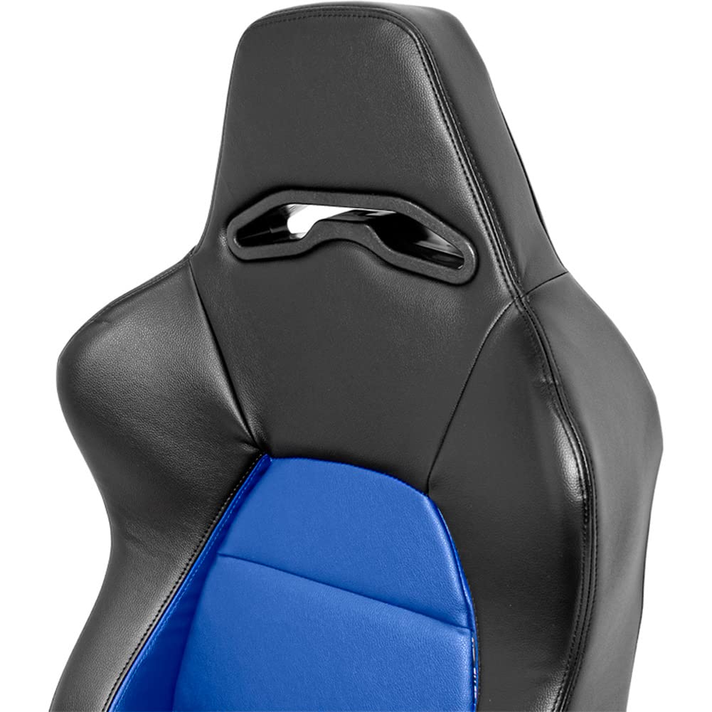 AutoStyle Sport seat 'Classic' - Black Synthetic leather - Non-reclinable back-rest - incl. slides