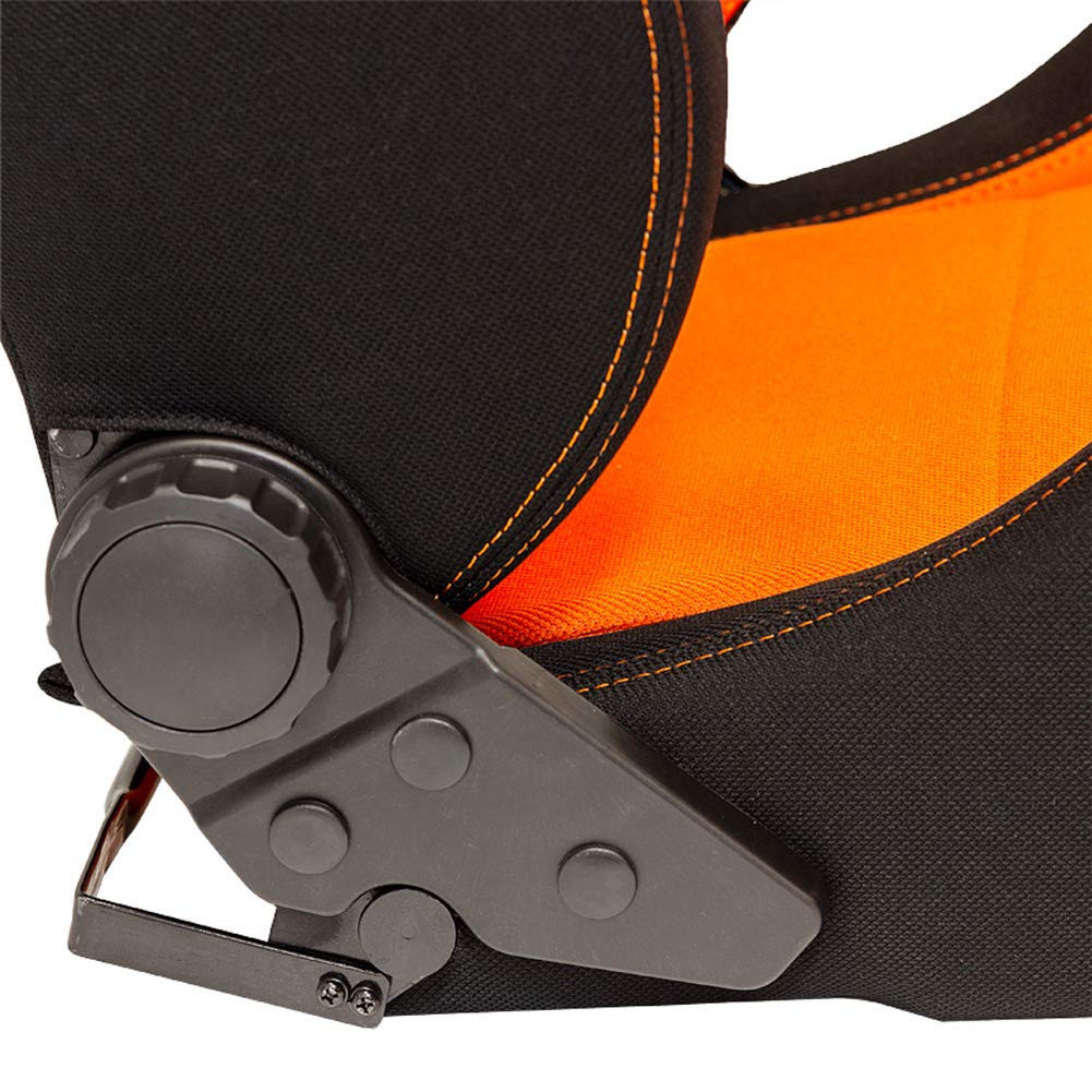 AutoStyle Sport seat 'Classic' - Black Synthetic leather - Non-reclinable back-rest - incl. slides