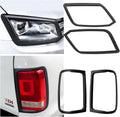JHCHAN Headlight, Taillight Guard for VW Amarok Accessories 2011-2022 V5 V6 Aventura Atacama Canyon Highline Startline Trendline Front and Rear Light Kits Surround Trims Cover External Black Protector