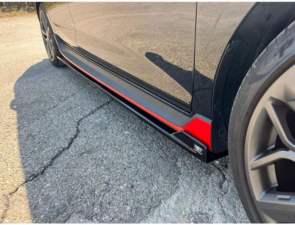 Motordrome Set side skirts compatible with Hyundai i20 III N/N-Line 2020- (ABS Glossy black)