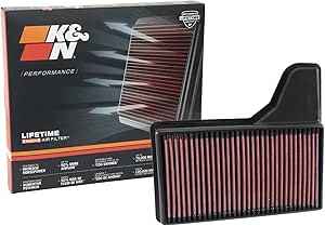 K&amp;N 33-5029 Replacement air filter compatible with Ford Mustang,Heather,Red,2.3, 3.7 / Mustang GT 5.0 2015-2017