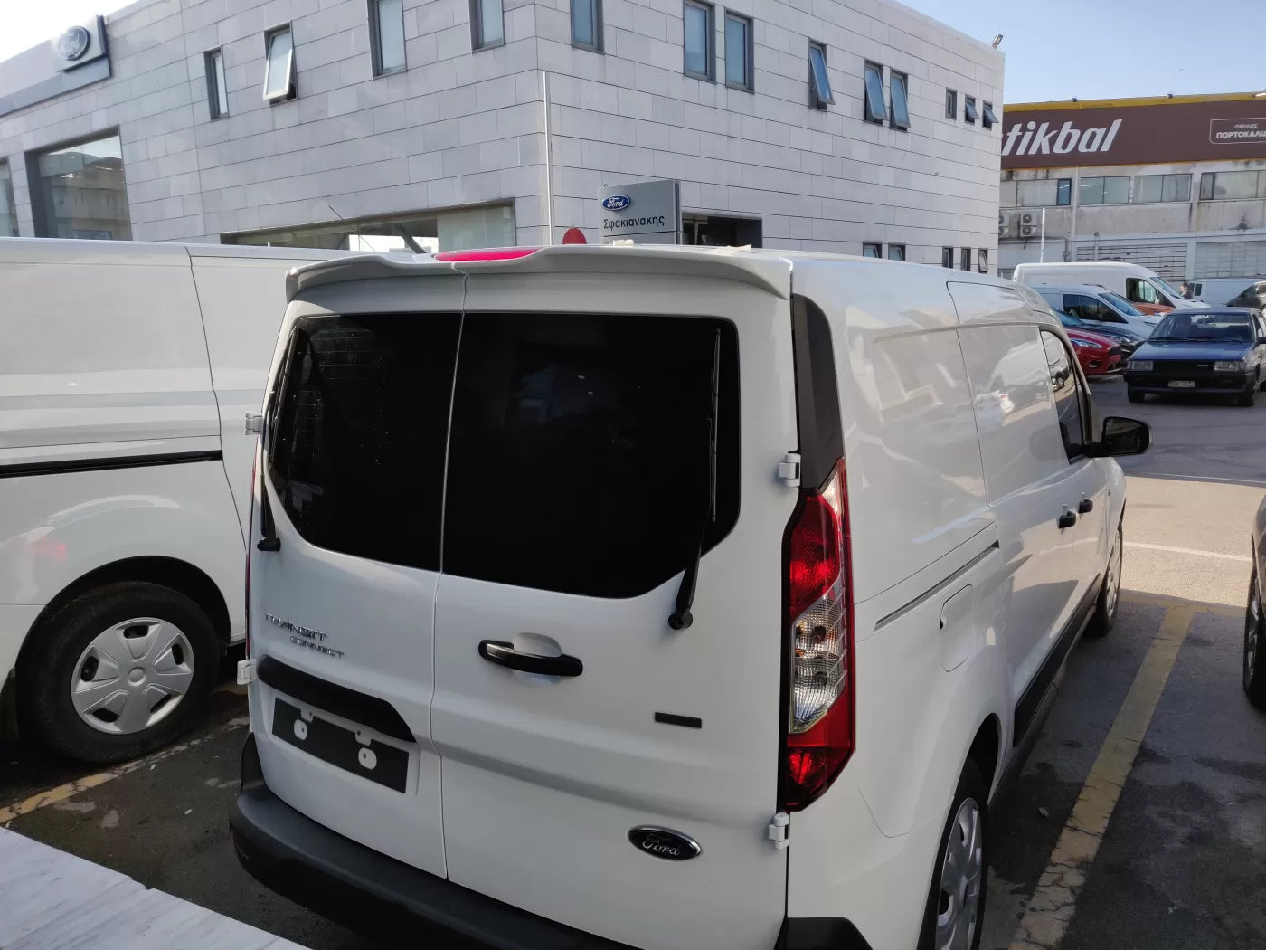 Motordrome Design Rear Wing Roof Spoiler Barn Doors Ford Transit Connect 2014+ PU